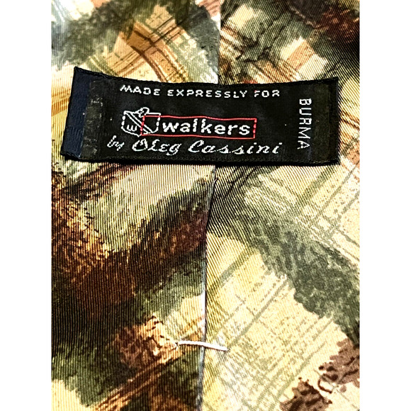 Oleg Cassini Vintage Silk Burma Necktie Stripe with price tag attached 1970's - Picture 5 of 5